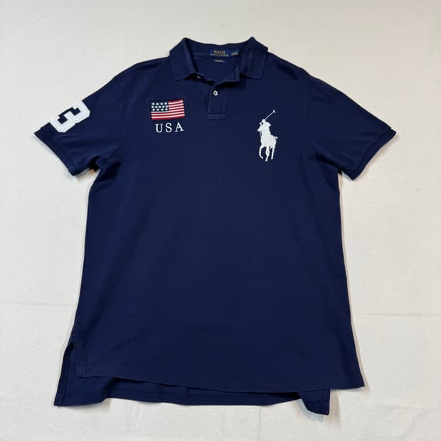 L) 폴로 랄프로렌 성조기 빅포니 반팔 카라티 PK