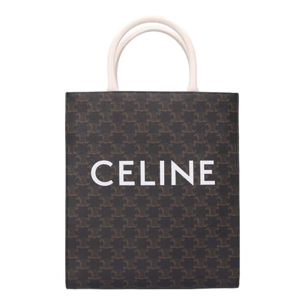 셀린느 191542BZK 스몰카바스백 버티컬 트리옹프 캔버스 탄 화이트 