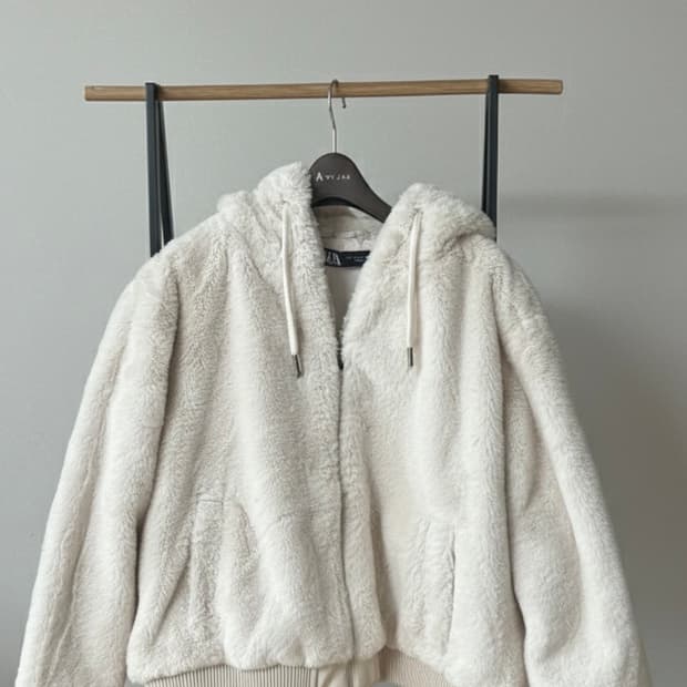 자라 에코 퍼 후드집업(L)