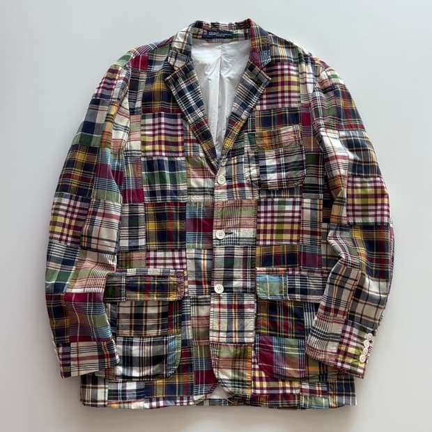폴로 랄프로렌 마드라스 체크 블레이져 40R