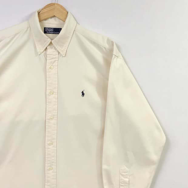Xxl 폴로 80s 아이보리 코튼 셔츠