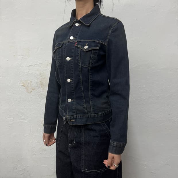 리바이스(Levi's) 78599 인디고블루 워시드데님 쇼트 트러커 자켓