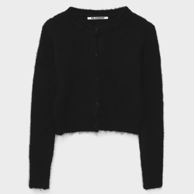 블랙업 허스킨 라운드넥 니트 가디건