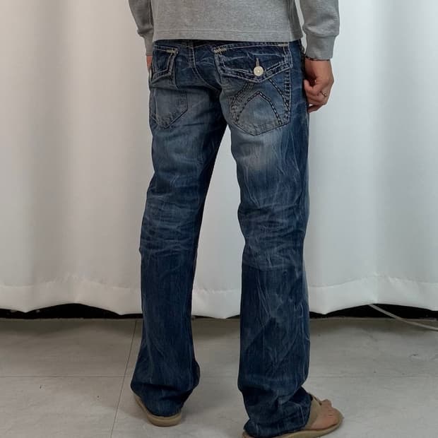 a603) 30 버커루 빈티지 워싱 데님/청바지