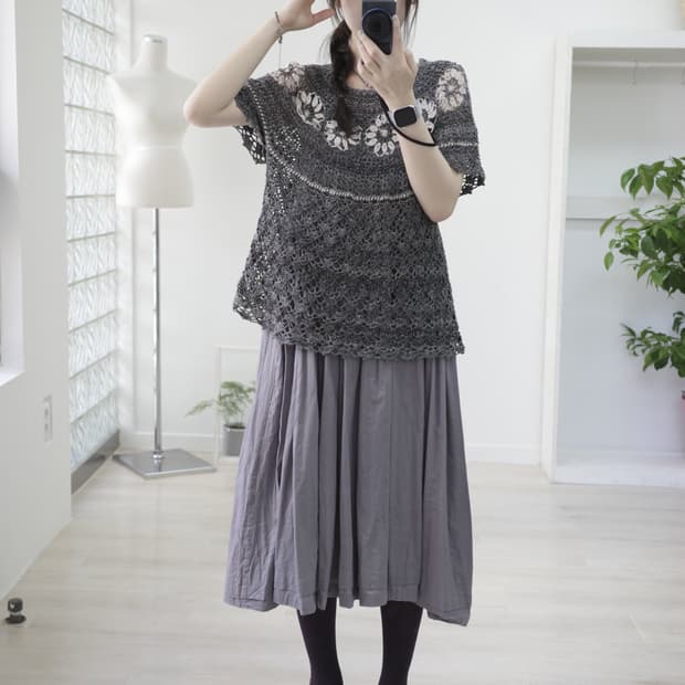 Vintage crochet flower knit