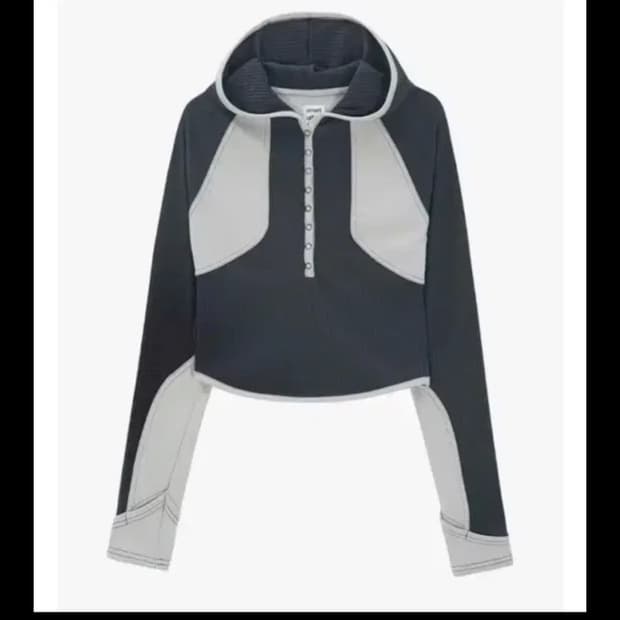 suu snap halt hoodie navy