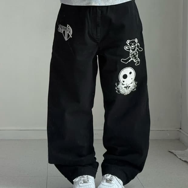 디네댓x그레이트풀데드 아이코노 그래피 워크팬츠