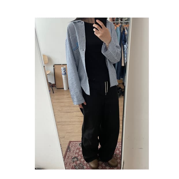 vtg summer check shirt
