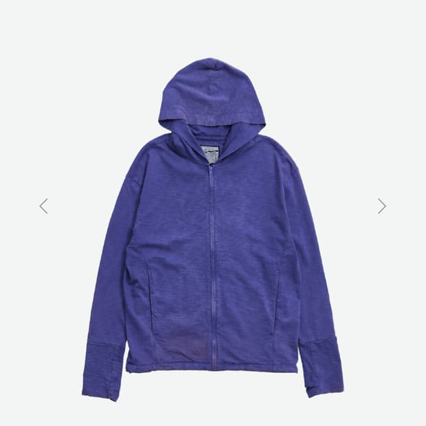 999 humanity slub hooded zip up