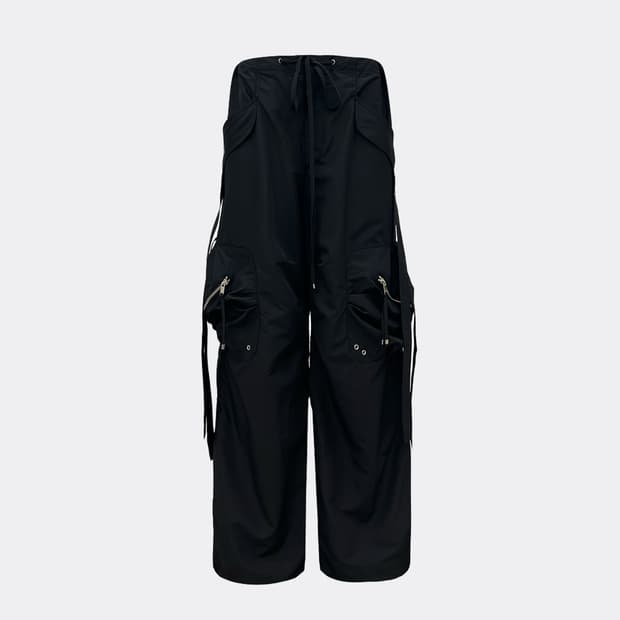 nache CONVEX TIE CARGO PANTS black