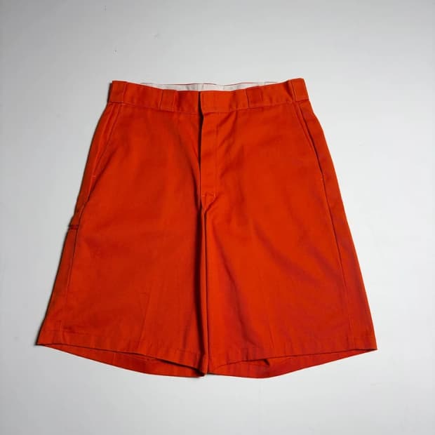 디키즈 Dickies 오렌지 워크 버뮤다 팬츠 R1110