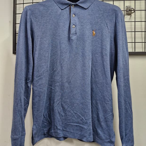 95M 폴로랄프로렌 블루 긴팔 폴로티.