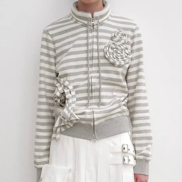 오픈와이와이 openyy 아플리케 집업 APPLIQUE ZIPUP