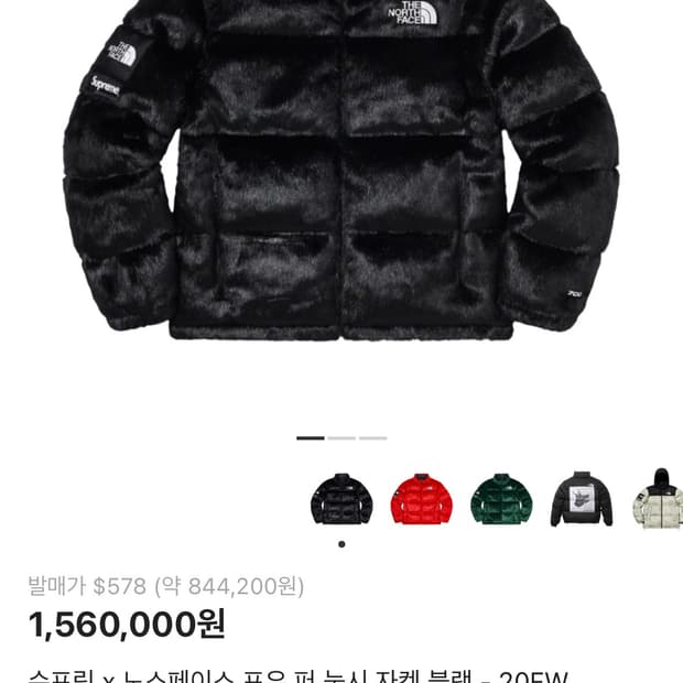 슈프림 노스페이스 퍼 눕시L 2020FW