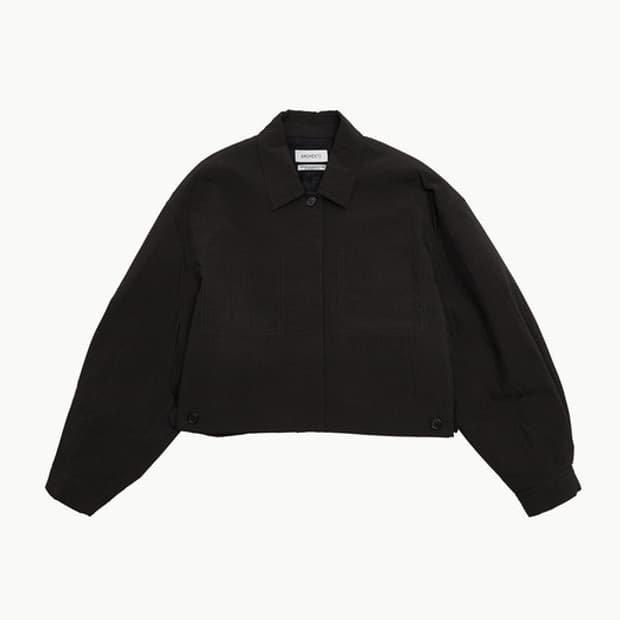 [AMOMENTO] CROP PADDED JACKET BLACK