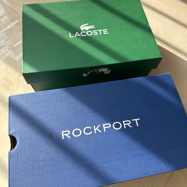 라코스테 화이트 스니커즈/ 락포트 블랙 스니커스 일괄 (270)