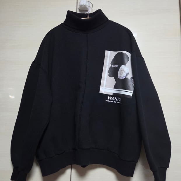 도쿄 빈티지 워머 목 폴라티 블랙