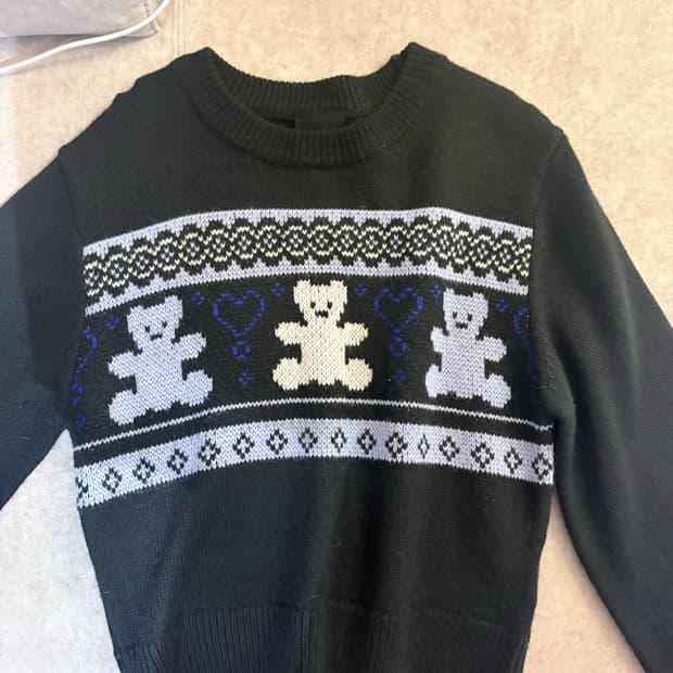 아크메드라비 acme d la vie 곰돌이 크롭니트