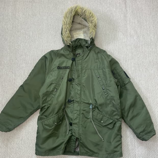 Bigstar Usa N-2B 밀리터리 퍼 후드 파카