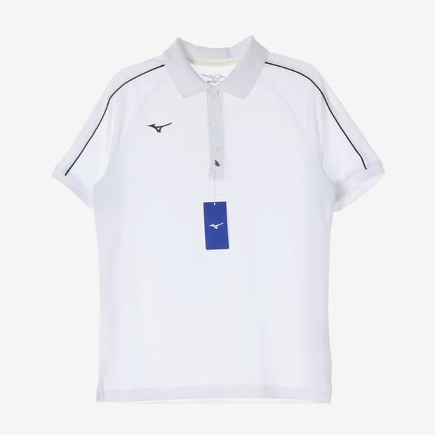 MIZUNO 기능성 라인 배색 반팔 카라 티셔츠 M