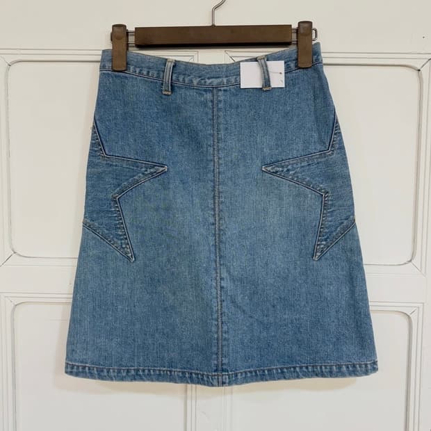 착샷O)) 히스테릭 글래머 스타 데님 스커트 미디 스커트