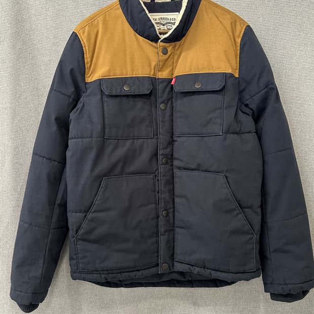 LEVIS 투톤 셔파 패딩 자켓