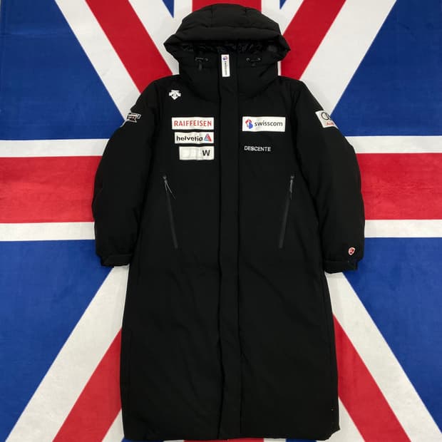 데상트 40주년 스위스스키 덕다운 롱패딩 95