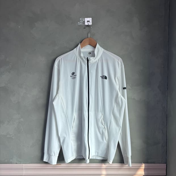 노스페이스 팀코리아 기능성 바람막이 집업 화이트