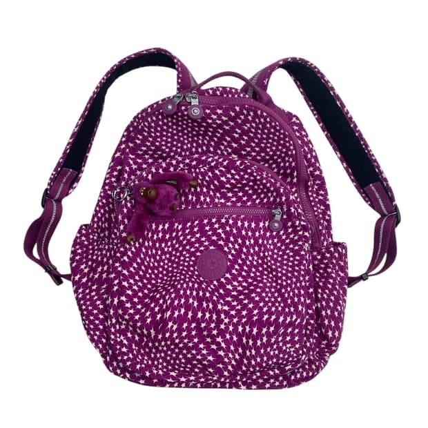 키플링 y2k 퍼플 스타백팩