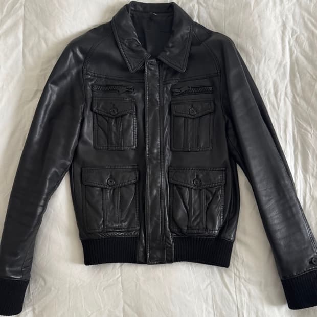 (구매) 디올옴므 4포켓 레더자켓 46사이즈