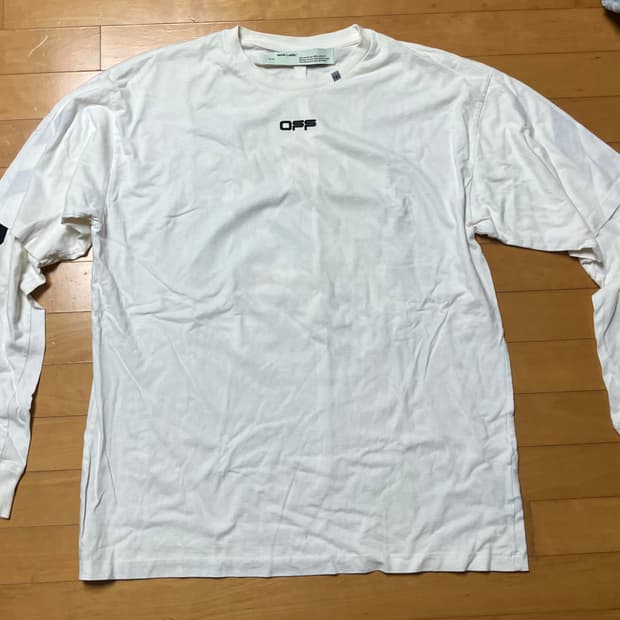 오프화이트 롱슬리브 긴팔티 XXL 2018 SS