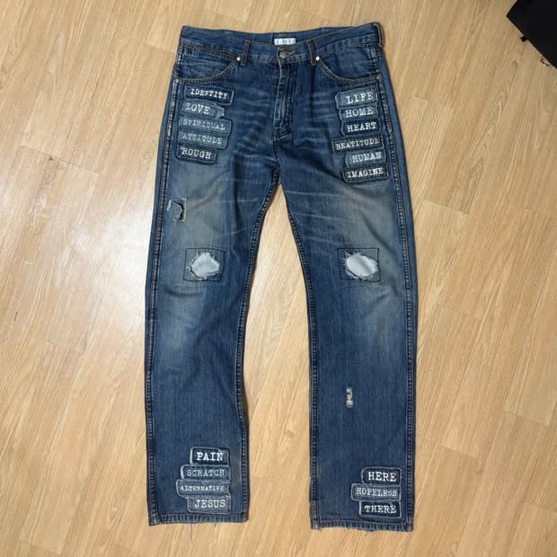 언더커버 undercover 02ss patch denim 05x32
