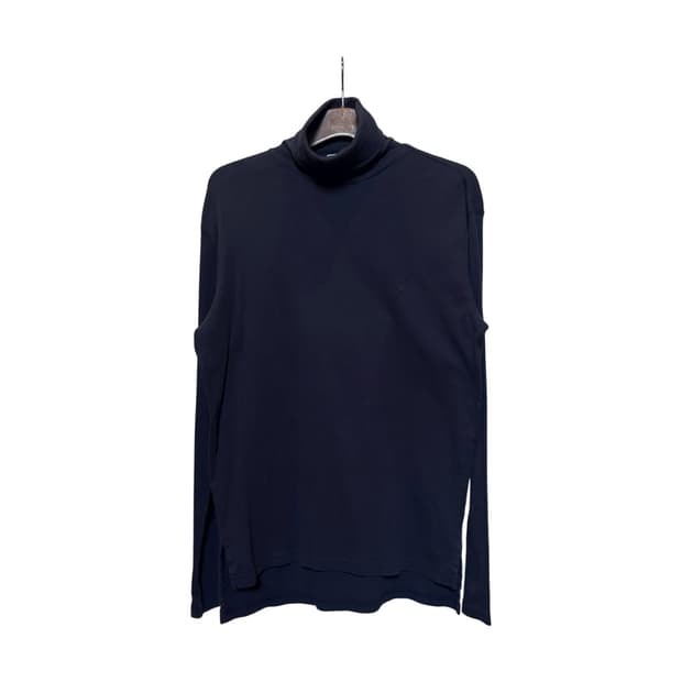 폴로 랄프로렌 하이넥 폴라 코튼 니트 포니자수 디테일 네이비