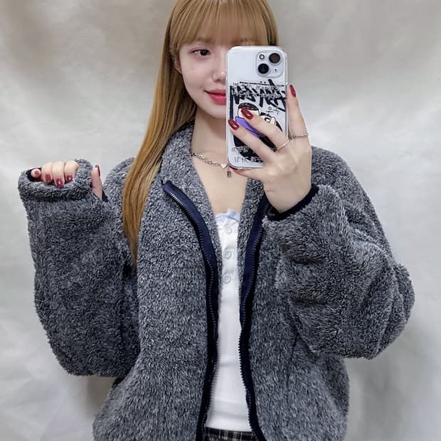 오픈와이와이 투웨이 오버핏 후리스 집업 