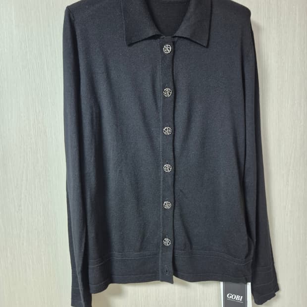 (새제품) 고비 GOBI 실크 캐시미어 가디건 M 66 블랙