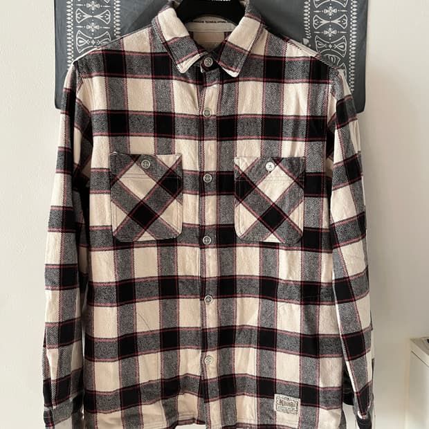 네이버후드 13fw 체크 셔츠