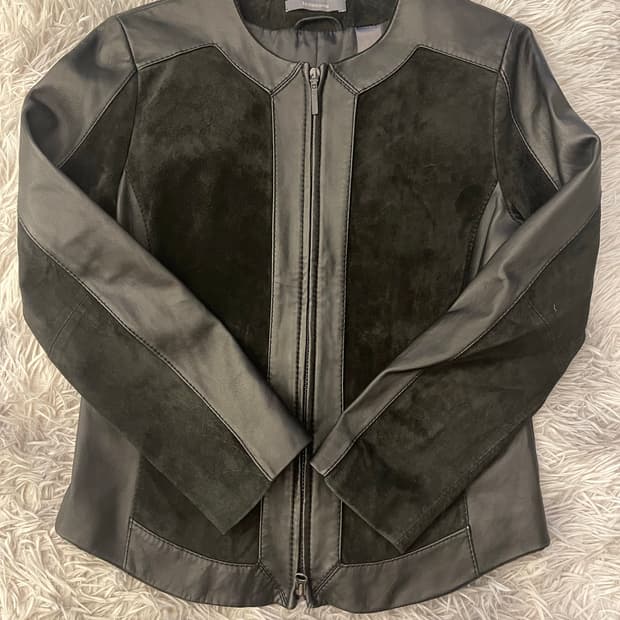 Liz Claiborne 빈티지 리얼 가죽 스웨이드 자켓