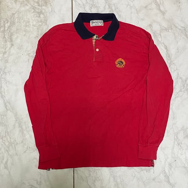 버버리 긴팔 카라티 사이즈 95