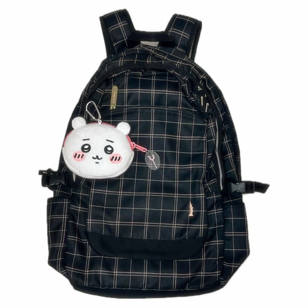 블랙핑크 체크패턴 백팩 + 치이카와 릴패스 🎀