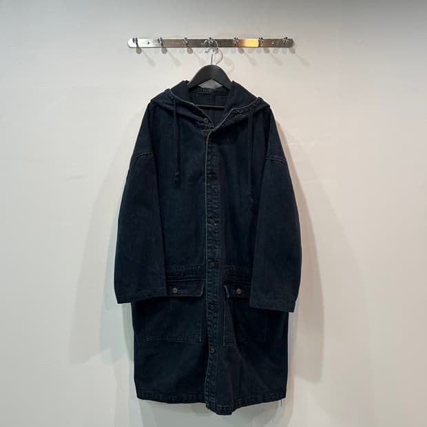 데님 후드 사파리 자켓