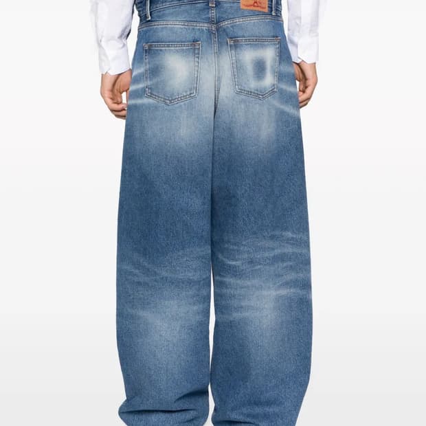 와이프로젝트 더블 웨이스트 와이드진 32 새상품 y project