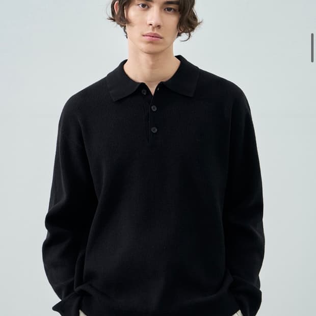 (새상품)(XL) 드로우핏 울 PBT 하프 카라 니트 [BLACK] 판매