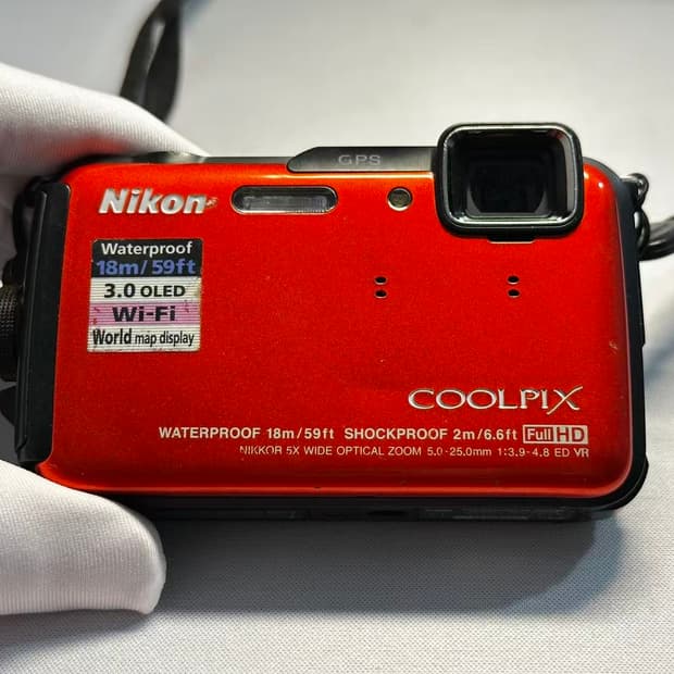 니콘 쿨픽스aw110(aw100) 오렌지 디카