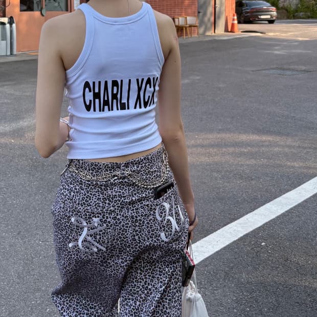 러브이즈트루 x 휴레걸 레오파드 팬츠 S