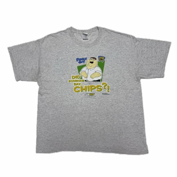 Family Guy x Subway 프로모 빈티지 반팔 티셔츠 XL