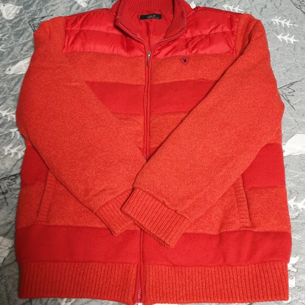 플레이보이골프 나일론 울 혼방 패딩 자켓 레드 (105)