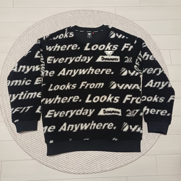 [L/100] 다이나핏 레터링 보아 플리스 맨투맨 (기모안감)