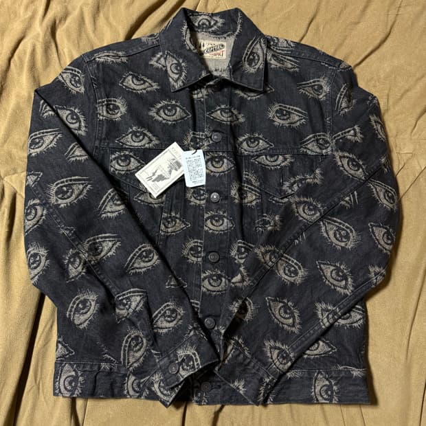 [3,L] 캐피탈 스피크이지 데님 써드 자켓 블랙 팝니다 