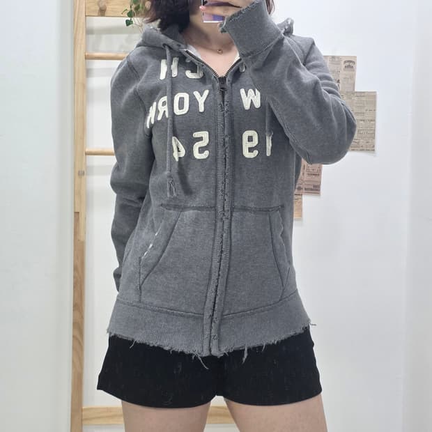 [프립]S/아베크롬비 앤 피치 후드집업 그레이