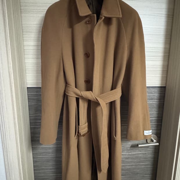 발렌티노 울캐시미어 벨티드 발마칸 코트